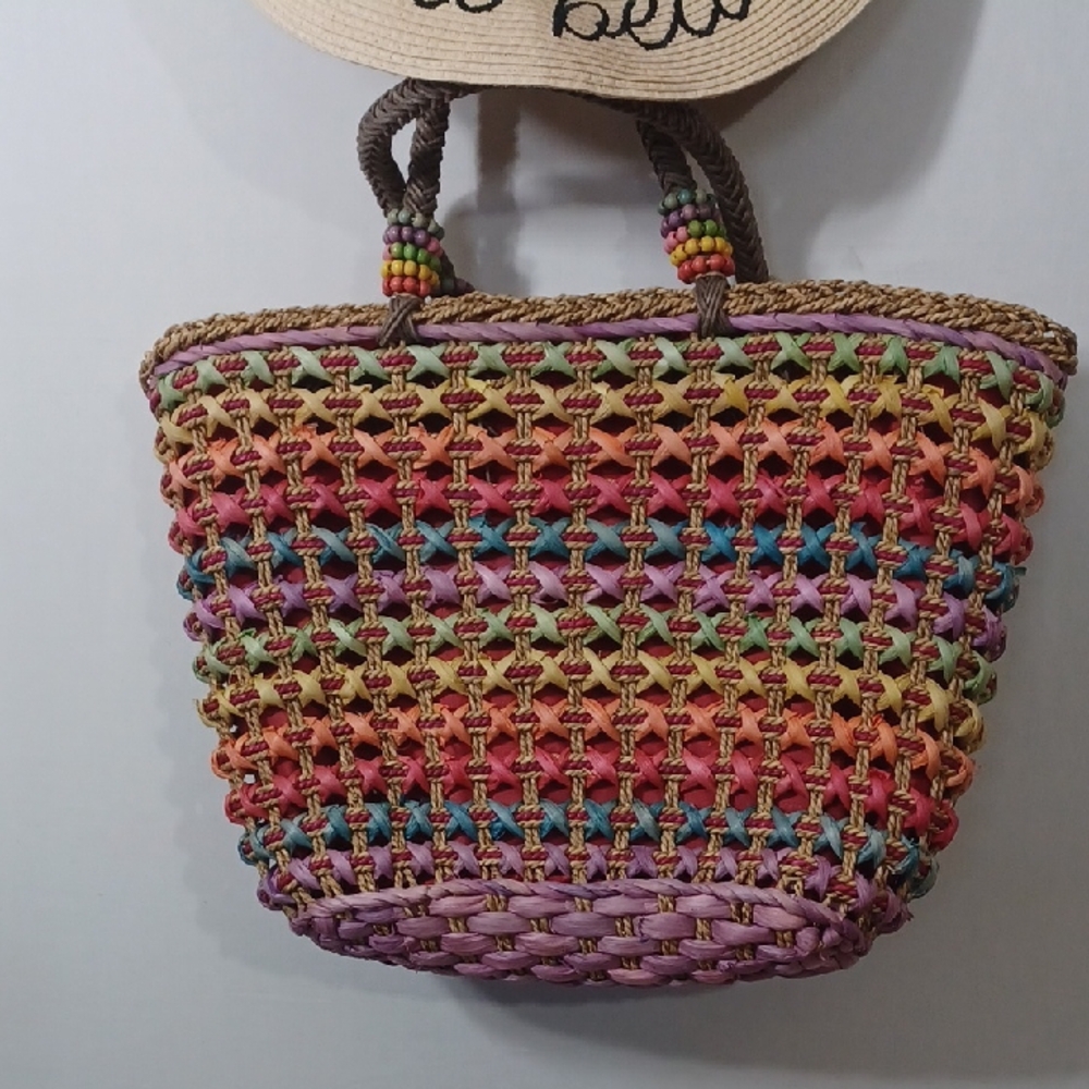 Colorful Woven Tote Bag